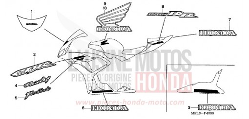 MARCA/STRISCIA (6) CBR1000RR6 di 2006